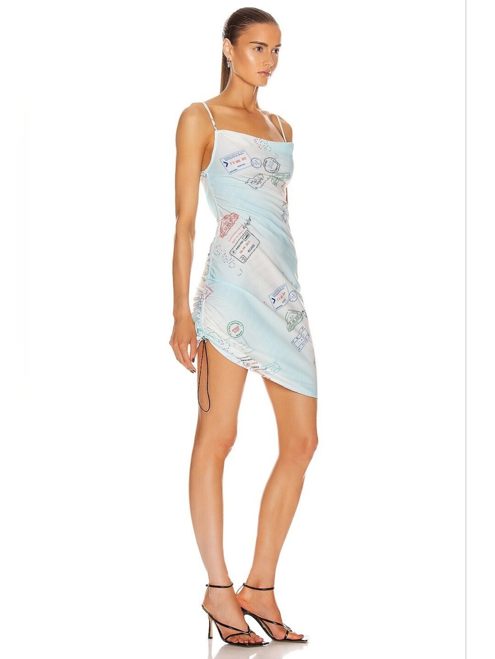 Miaou Helga Passport Dress Asymmetrical Slip Dress Blue Size M Y2K Summer - Picture 2 of 15